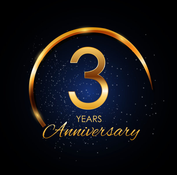 3周年纪念图标矢量素材模板素材图片