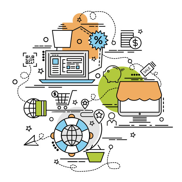 平多彩的设计理念的市场。图片下载