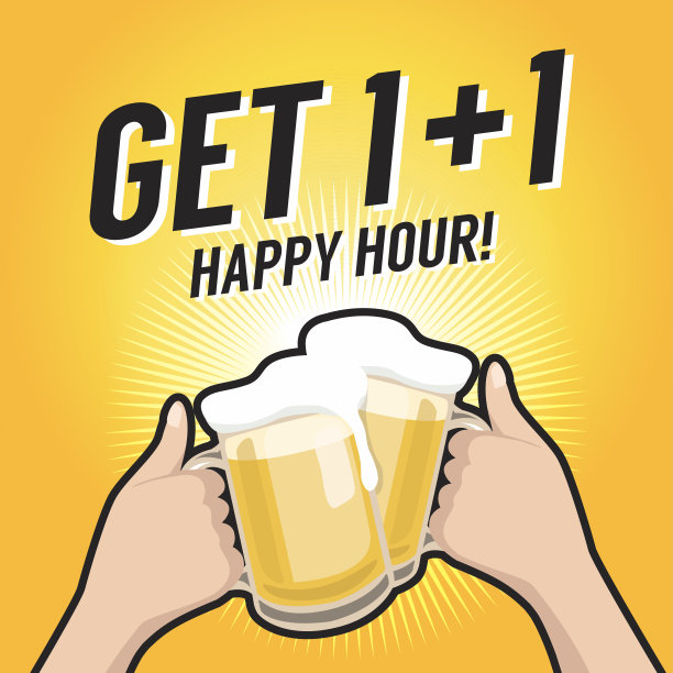 享受一加一的快乐时光，用啤酒干杯。图片下载