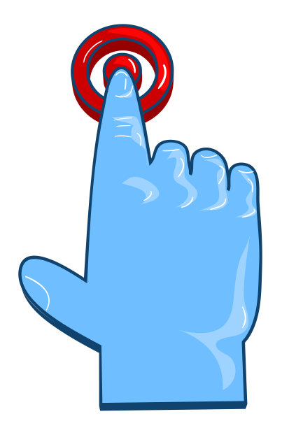 手指点击白色图片下载