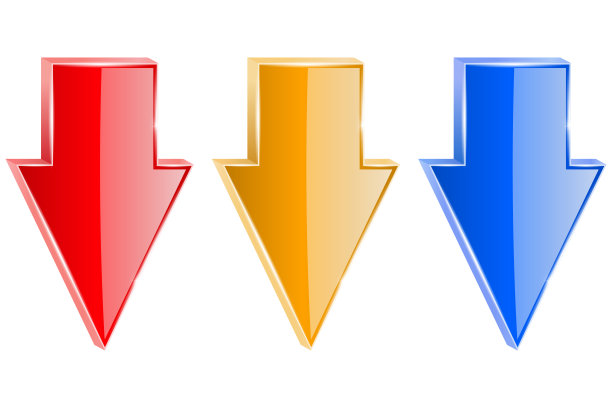 箭头。彩色下签署图片下载