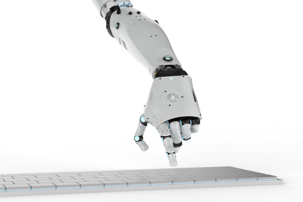 机器人手在键盘上图片下载