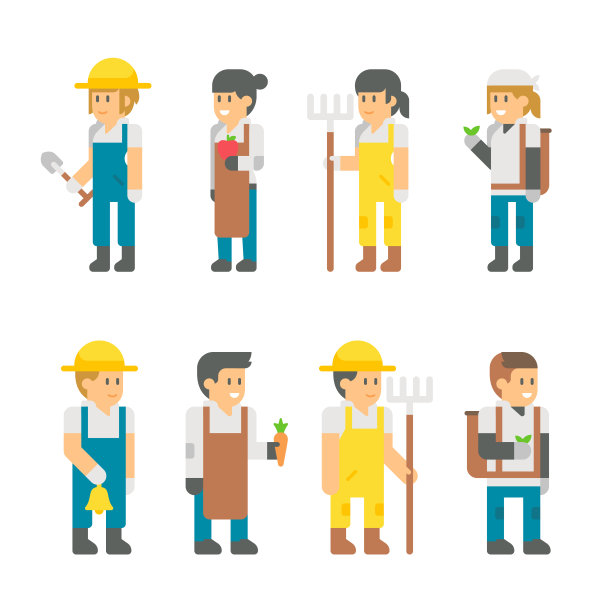 平面设计农民套图片下载