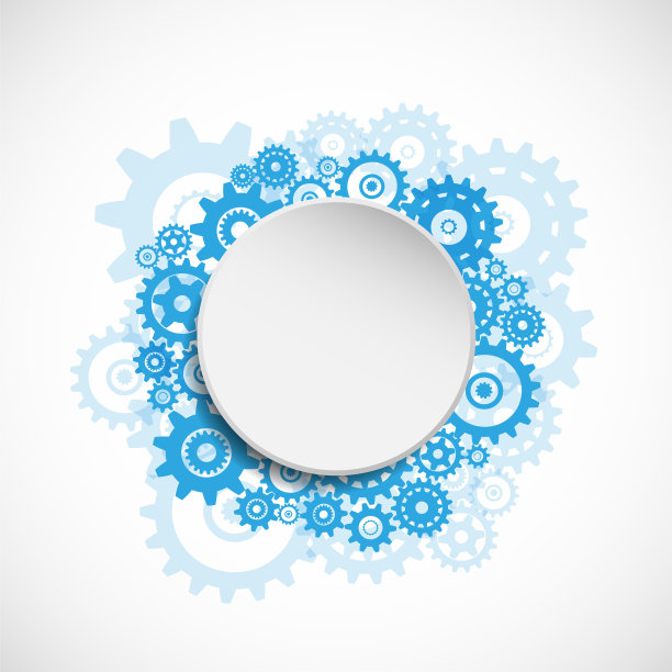 带齿轮的圆形背景图片下载