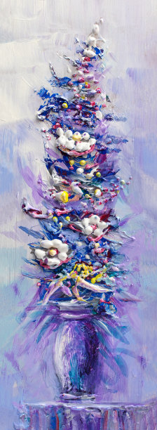 油画的花。图片下载