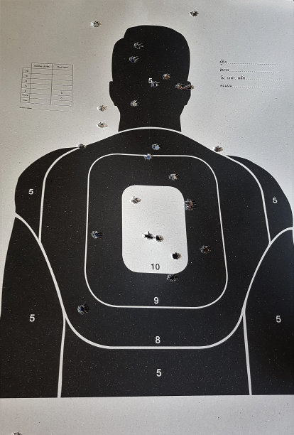 射击场是用在人体上有弹孔的目标。图片下载