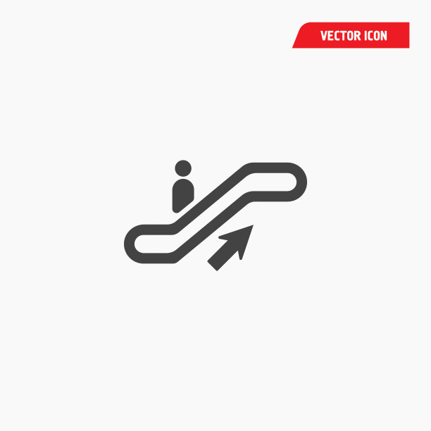 自动扶梯图标。矢量概念插图设计。图片下载