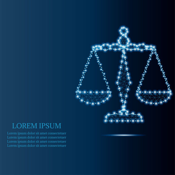 正义天平，天秤座，多角形蓝星2图片下载