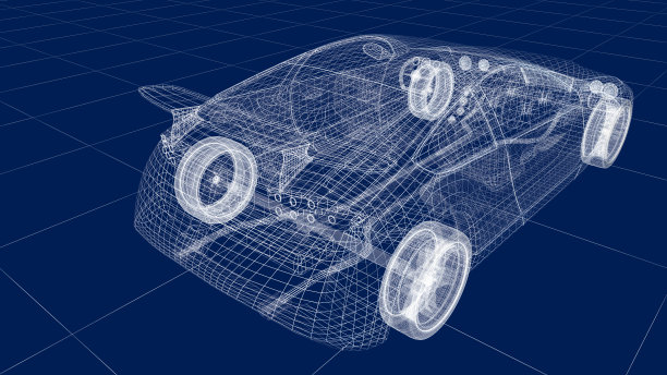 透明车设计，线材模型。3 d演示。我自己的汽车设计。图片下载