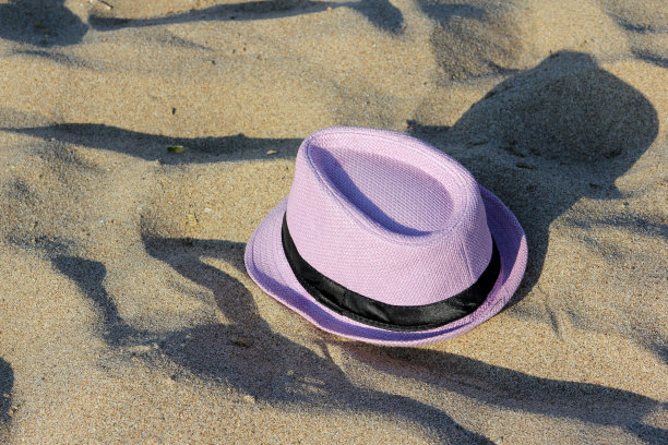 沙滩上的丁香帽子图片下载