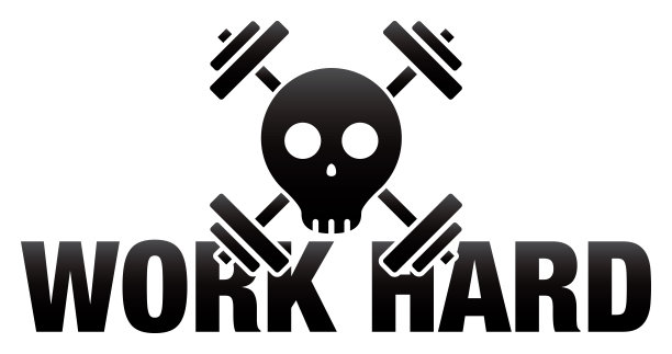 骷髅和哑铃图标图片下载