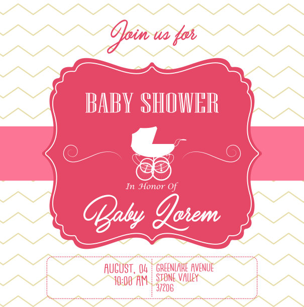 宝宝送礼会邀请函图片下载