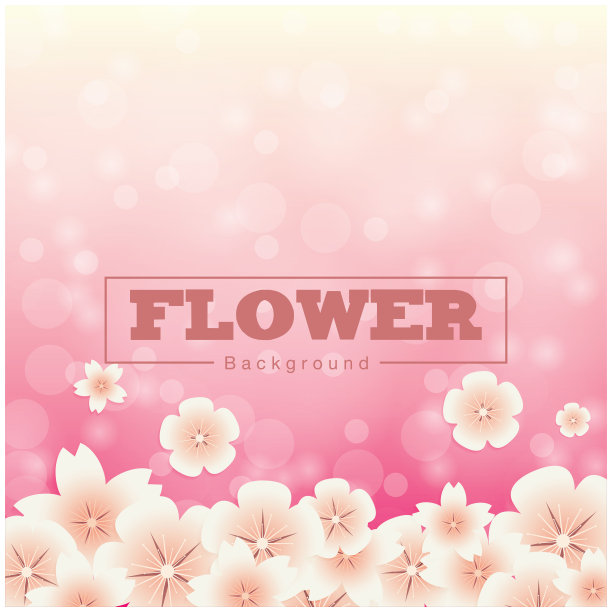 花樱花图案粉色背景矢量图像素材图片