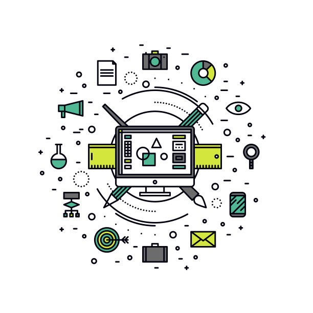 设计要点线条风格插图图片下载