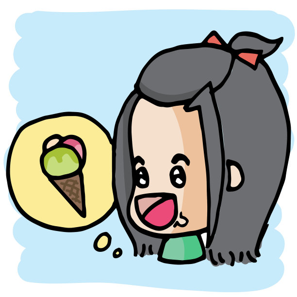 饥饿女孩矢量角色图片下载