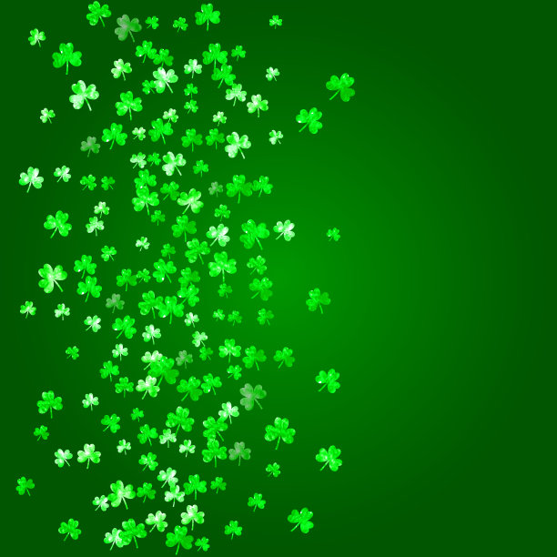 三叶草背景的圣帕特里克节。图片下载