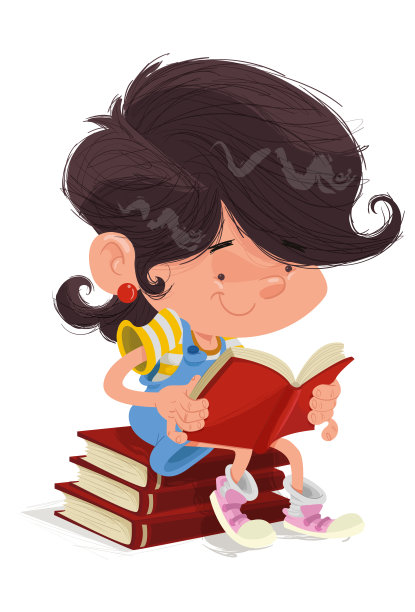 女孩和书图片下载