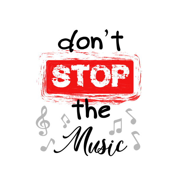 不要停止音乐短语。图片下载