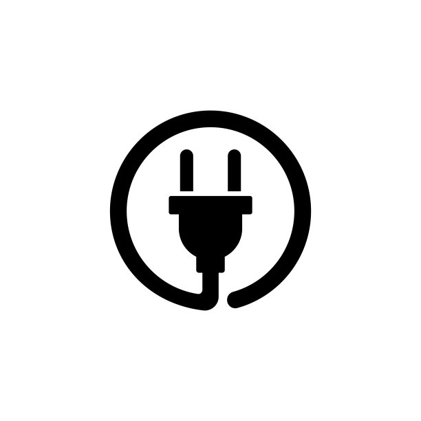 电插头平面矢量图标图片下载