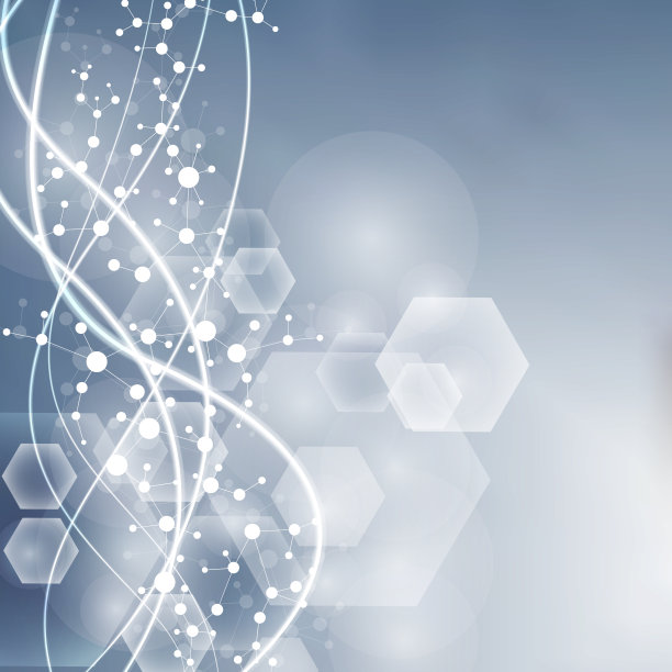 结构分子和通讯Dna，原子，神经元。科学概念为您的设计。用点连接线。医学，技术，化学，科学背景。矢量图图片下载