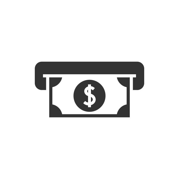 ATM取款黑色图标图片下载