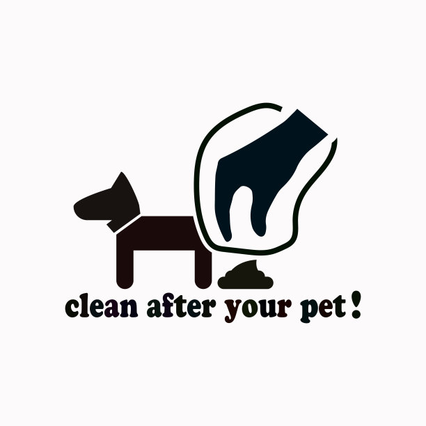 清理后的宠物矢量图标。图片下载