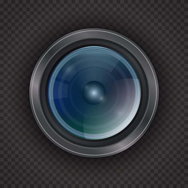 摄影镜头。插图上的黑色背景设计图片下载