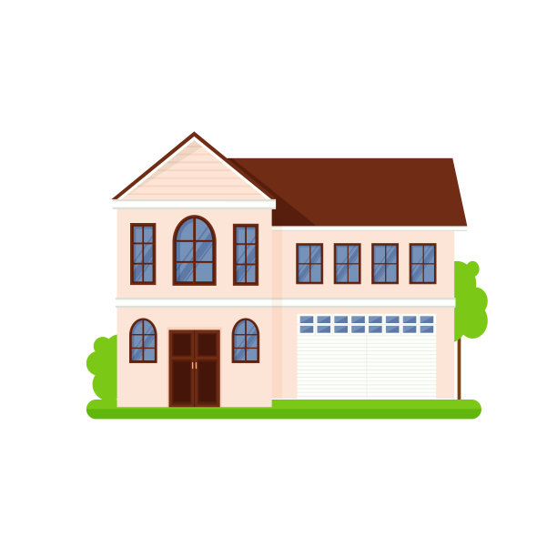 色彩斑斓的公寓房子图片下载