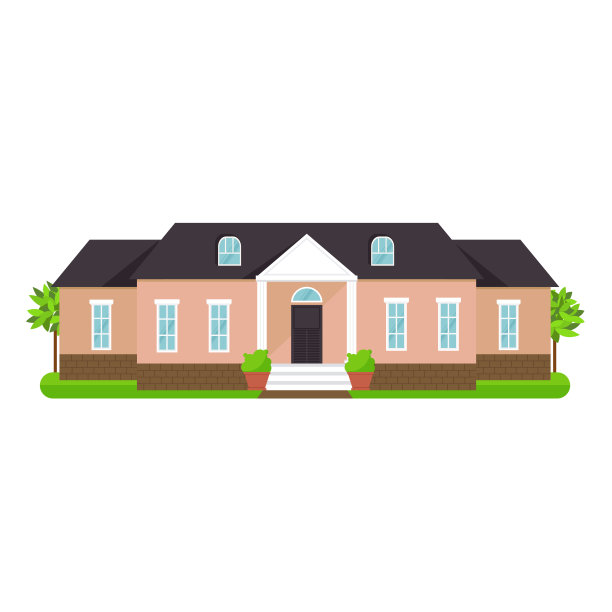 色彩斑斓的公寓房子图片下载