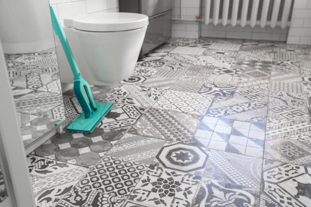 贴干净的浴室地板图片下载