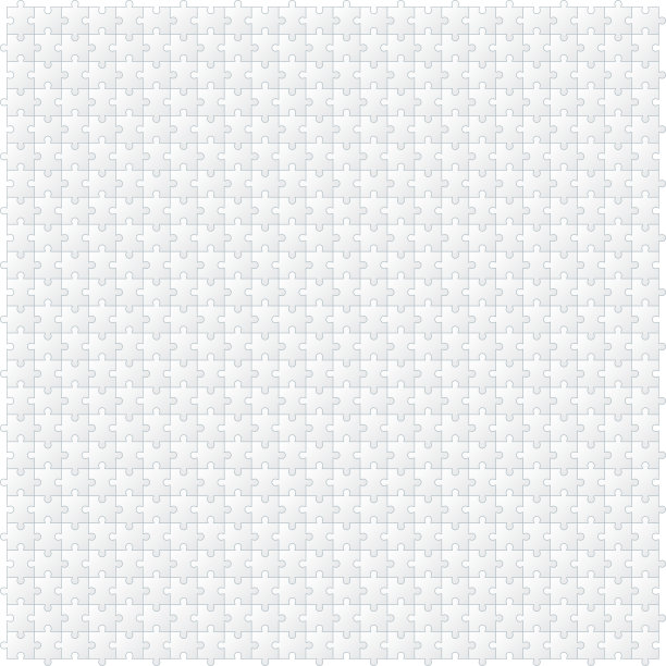 一套白色拼图。信息图的概念。矢量图图片下载