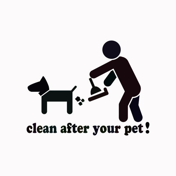 清理后的宠物矢量图标。图片下载