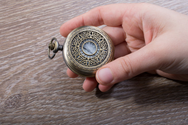 复古风格怀表在手图片下载