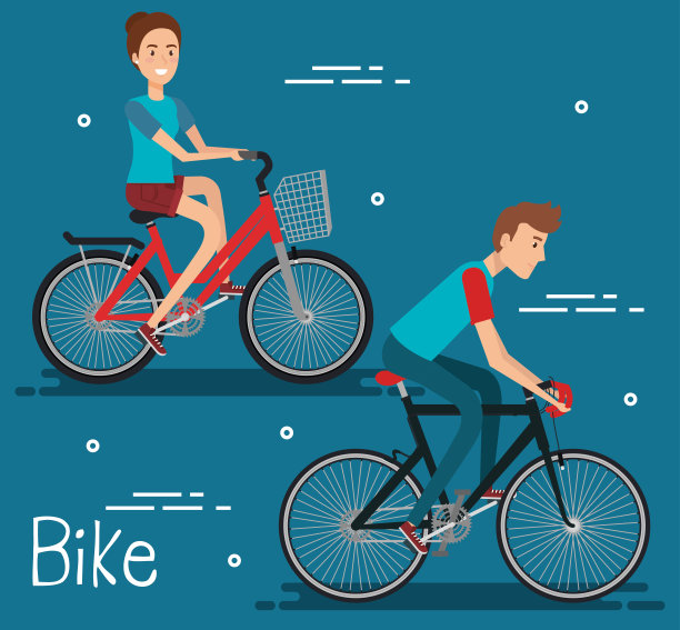 骑自行车的年轻人图片下载