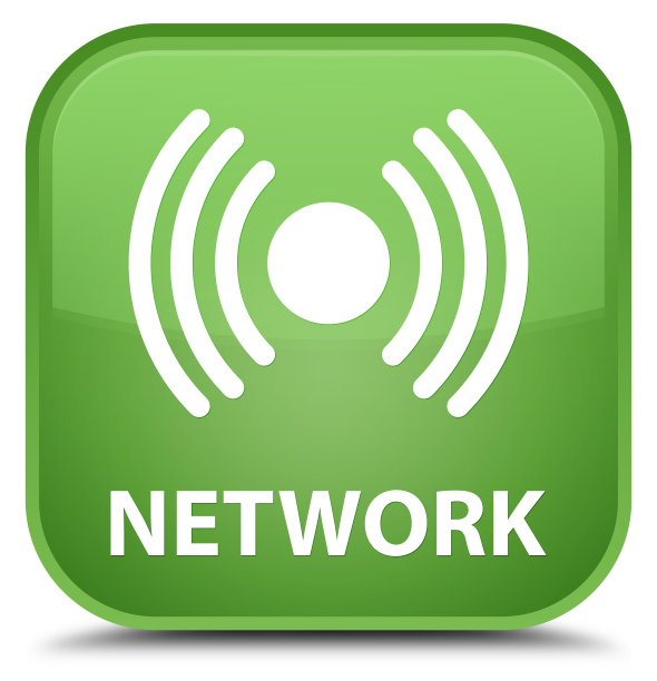 网络(信号图标)专用软绿色方形按钮图片下载