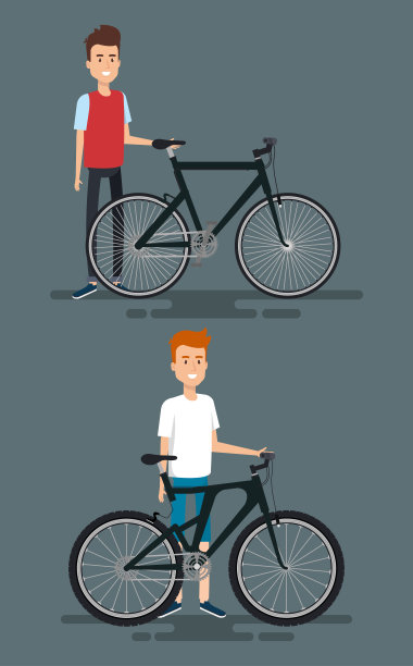 骑自行车的年轻人图片下载