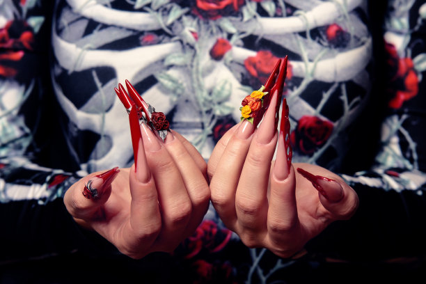 万圣节人工指甲素材图片