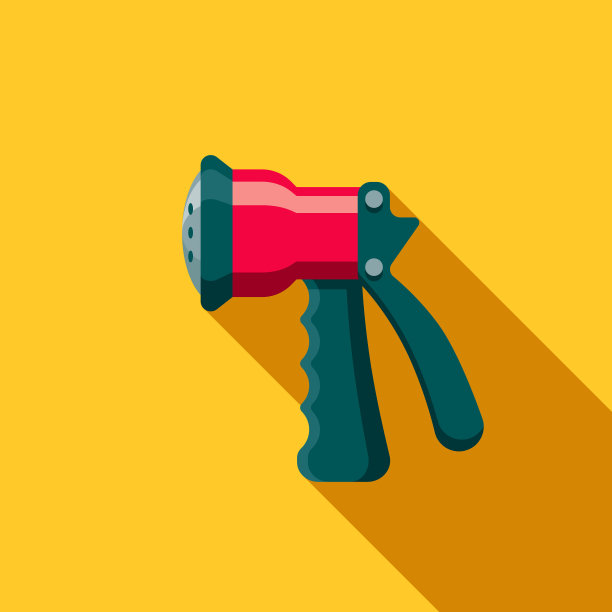 喷雾器平面设计清洁图标与侧面阴影图片下载