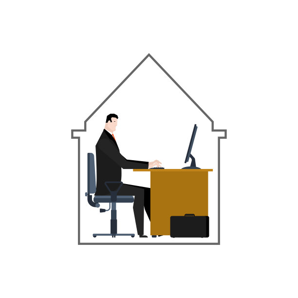 小型办公室。一个人的办公室。商人的房子。矢量图图片下载