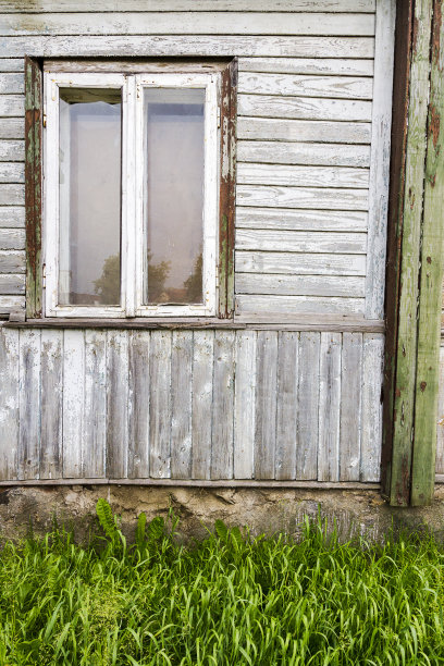 墙上的旧窗户图片下载
