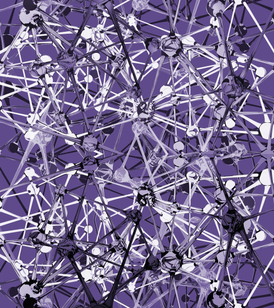 一个紫外光网纹理的3D插图图片下载