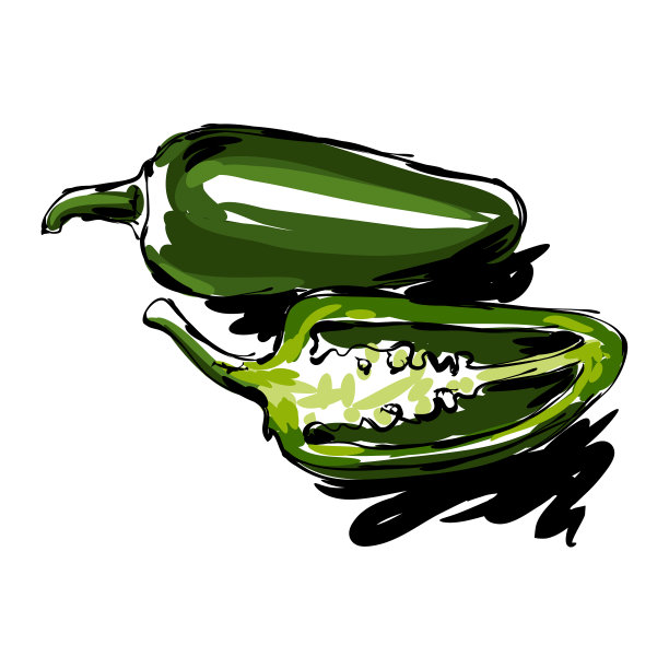 墨西哥胡椒画图片下载