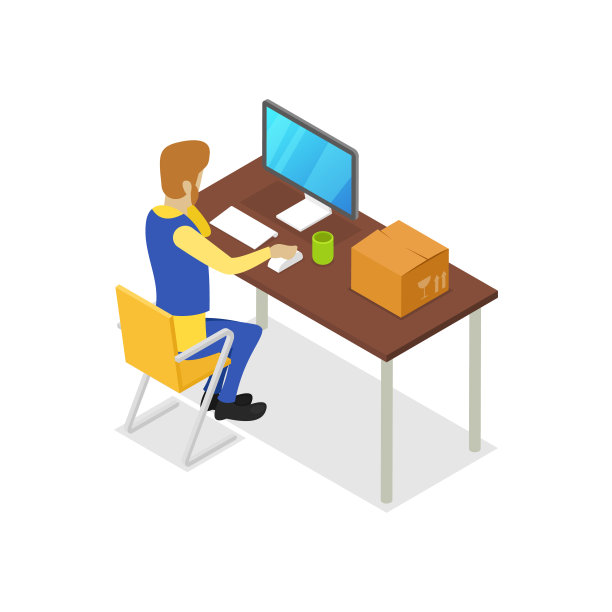 仓库物流等距3D图标图片下载