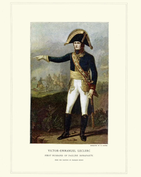 法国陆军将军查尔斯·勒克莱尔的肖像素材图片