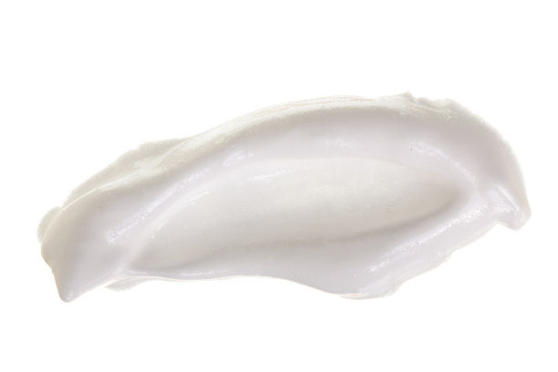 白色化妆品面霜孤立在白色背景图片下载