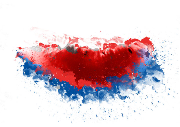 西瓜与飞溅抽象在白色背景，数字水彩画，用于印刷在海报上图片下载