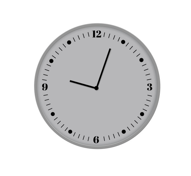 挂钟的办公室。矢量特写中的模板设计。版面为品牌与广告隔离。美丽的和原始的定时器在一个透明的背景。元素向量设计图片下载