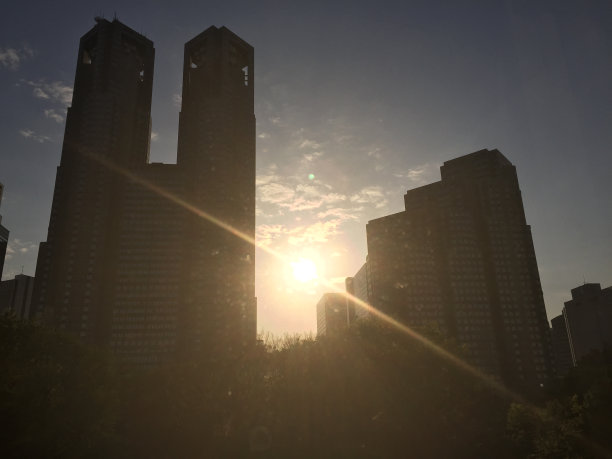 城市的日落图片下载