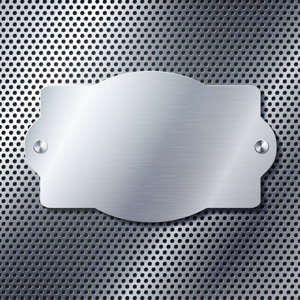 金属复古框架上穿孔的金属纹理。图片下载