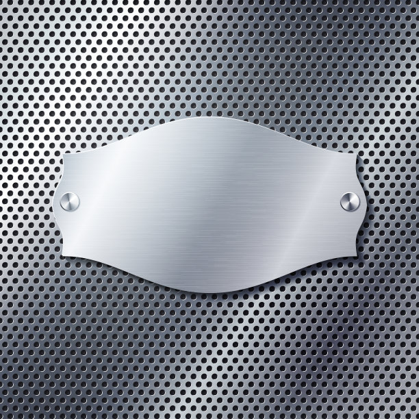 金属复古框架上穿孔的金属纹理。图片下载